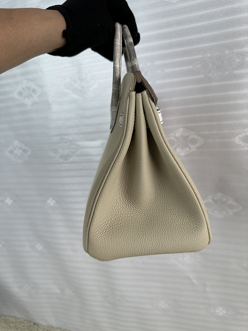 バーキン ヒマラヤ 持ってる人 HERMES バーキン25 タッチ クレ/ヒマラヤ トゴ/クロコダイル シルバー金具 2627691 エルメス 海外通販 - 画像 (8)