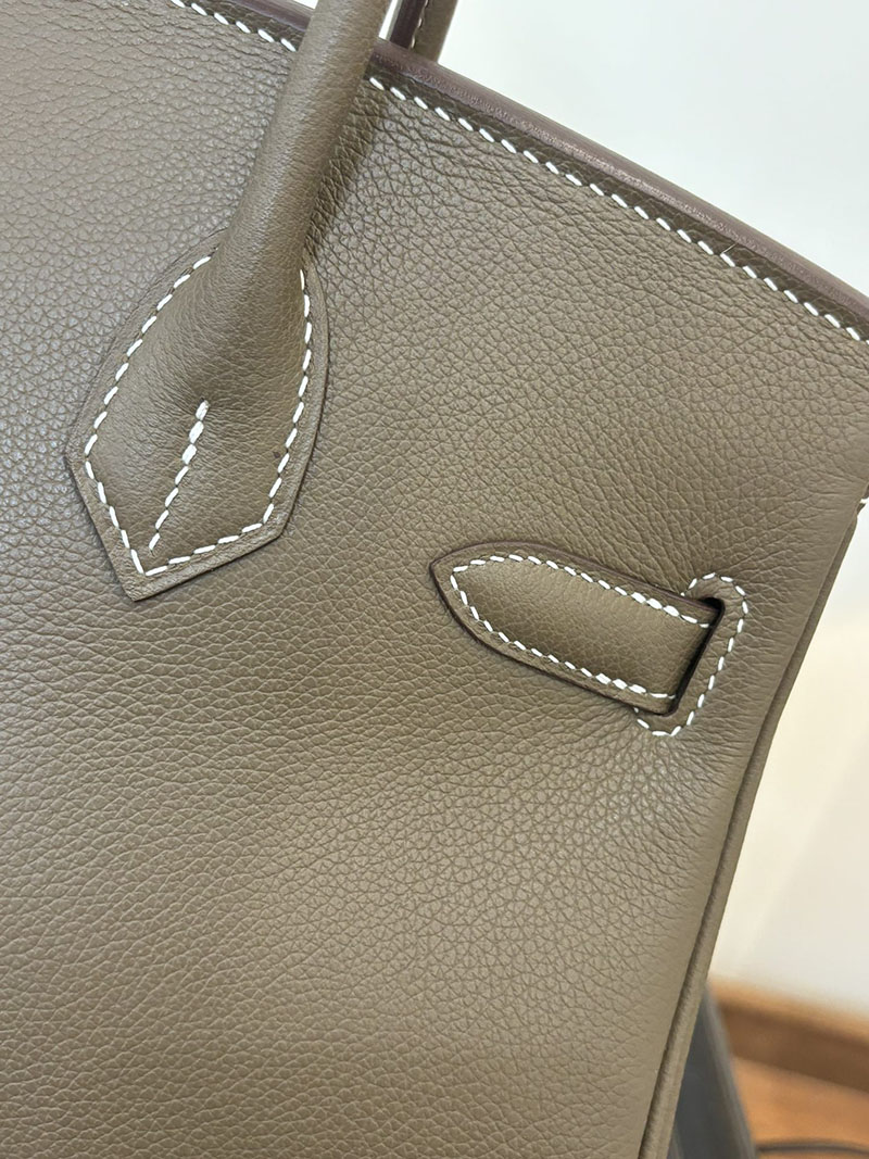バーキン ショルダー 29 HERMES バーキンショルダーライト 29 Shoulder birkin エトゥープ エバーカラー シルバー金具 2627695 - 画像 (4)