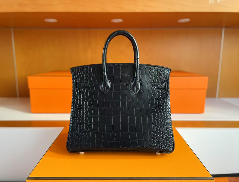 クロコダイルバッグ 本物 HERMES バーキン25 グリシマン クロコダイル アリゲーターマット ゴールド金具 2627713 エルメス 新作バッグ - 画像 (9)