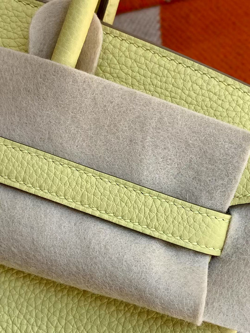 ハンドバッグ ハイブランド 人気 HERMES バーキン25 ジョーヌプッサン トゴ シルバー金具 2627719 エルメス 新作バッグ - 画像 (8)