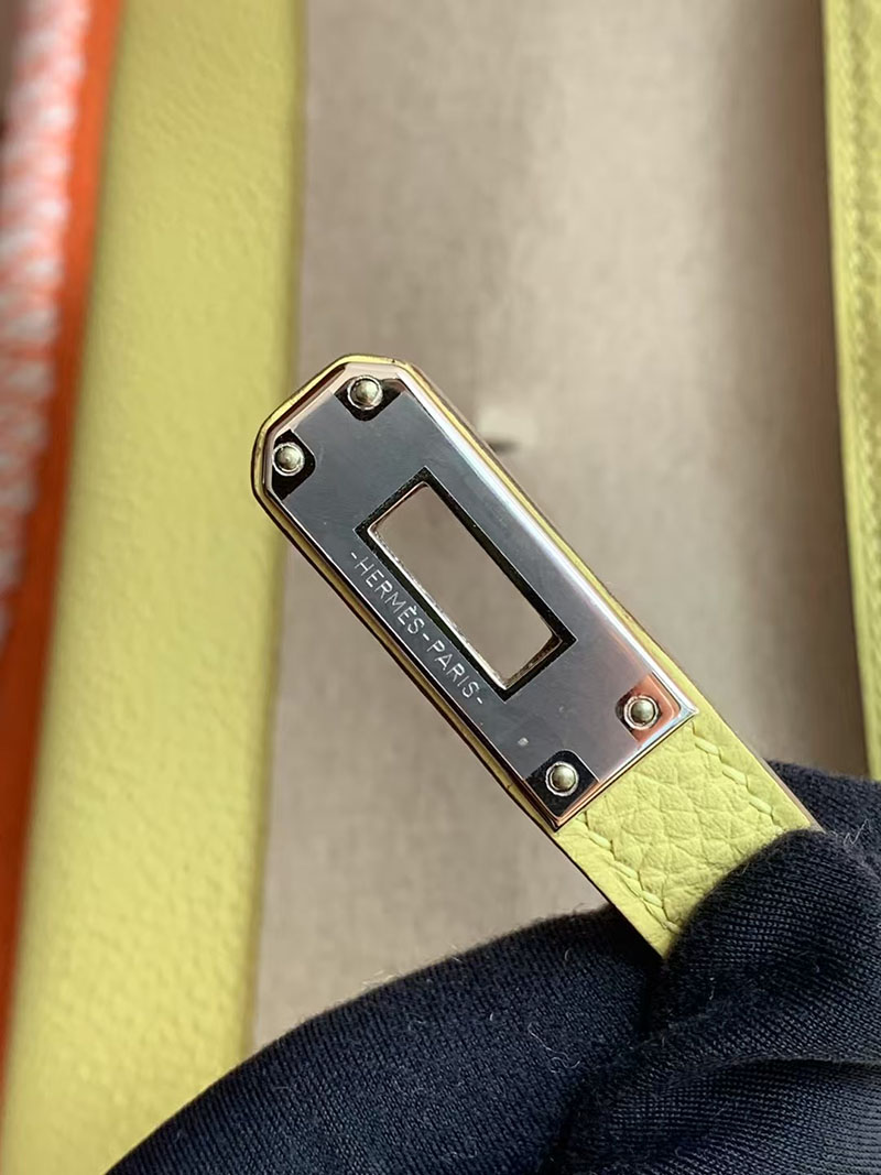 エルメス ケリー25 HERMES ケリー25 内縫い ジョーヌプッサン トゴ シルバー金具 2627741 エルメス 新作バッグ - 画像 (7)