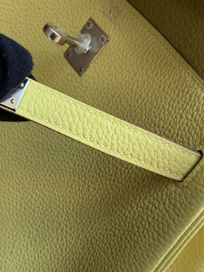 エルメス ケリー25 HERMES ケリー25 内縫い ジョーヌプッサン トゴ シルバー金具 2627741 エルメス 新作バッグ - 画像 (6)