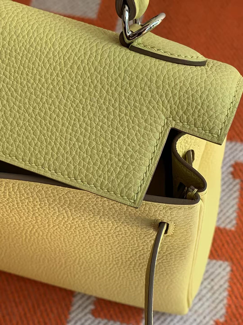 エルメス ケリー25 HERMES ケリー25 内縫い ジョーヌプッサン トゴ シルバー金具 2627741 エルメス 新作バッグ - 画像 (4)