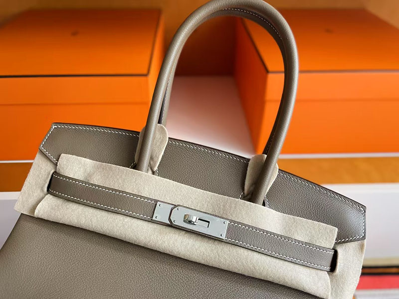 エルメス ショルダーバーキン HERMES バーキンショルダーライト 29 エトゥープ エバーカラー シルバー金具 2627742 エルメス 新作バッグ - 画像 (9)