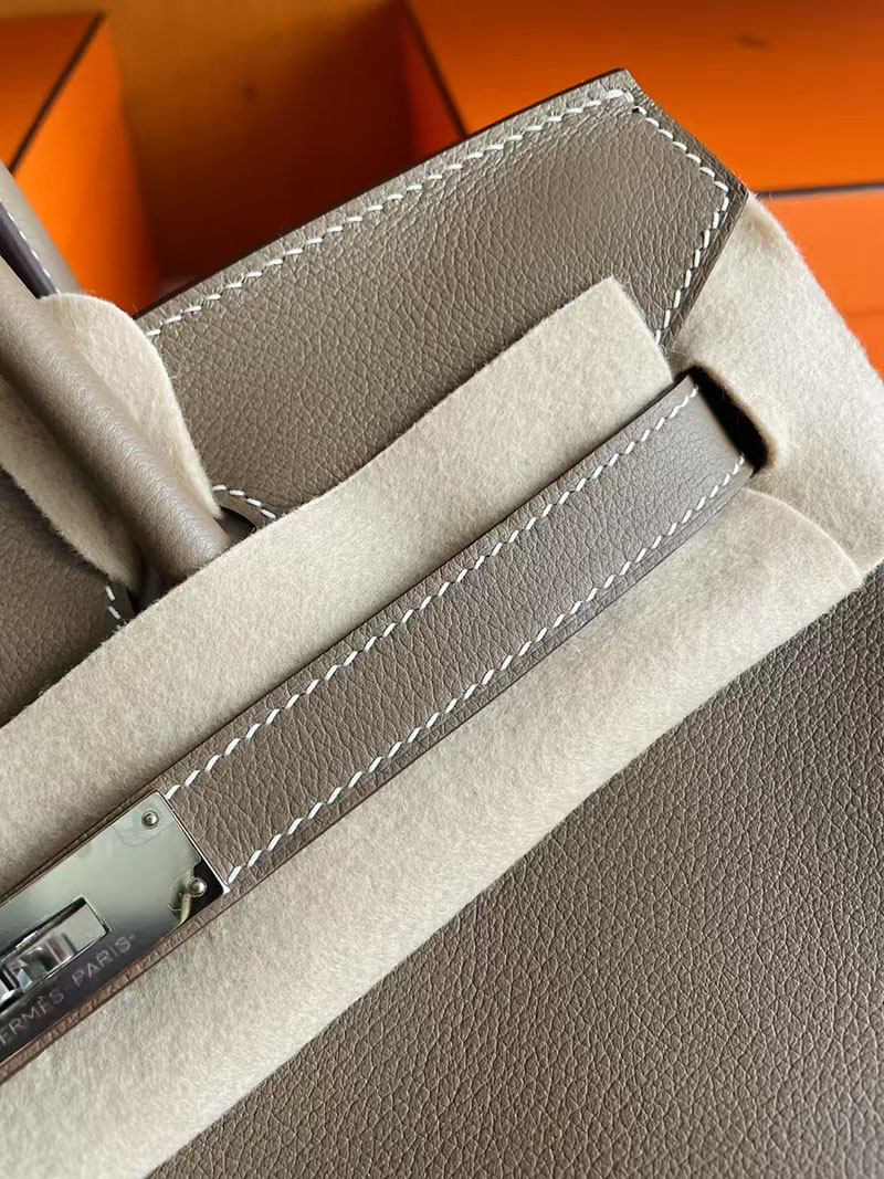 エルメス ショルダーバーキン HERMES バーキンショルダーライト 29 エトゥープ エバーカラー シルバー金具 2627742 エルメス 新作バッグ - 画像 (8)
