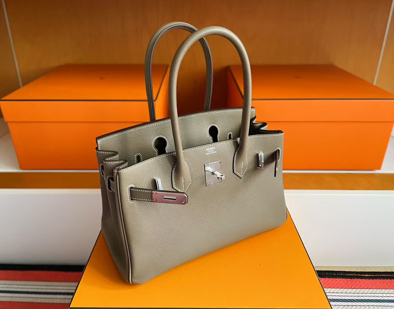 エルメス ショルダーバーキン HERMES バーキンショルダーライト 29 エトゥープ エバーカラー シルバー金具 2627742 エルメス 新作バッグ - 画像 (7)