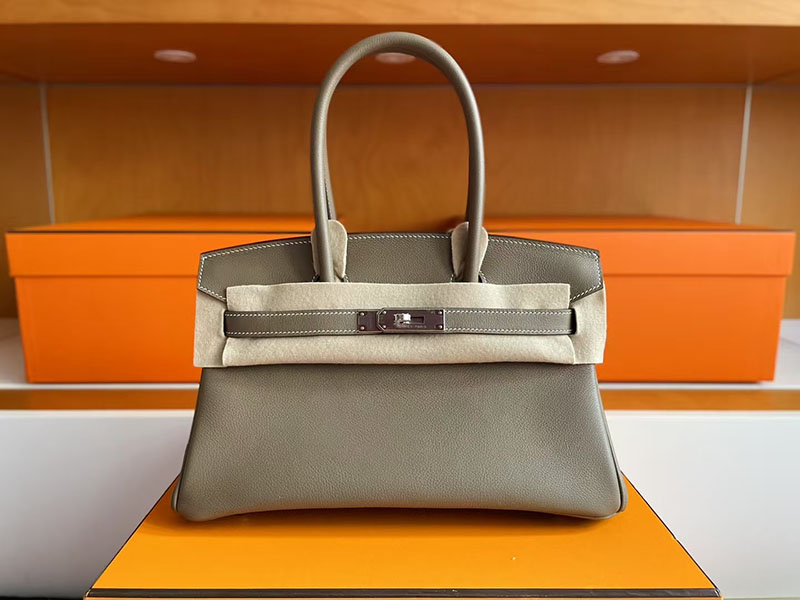 エルメス ショルダーバーキン HERMES バーキンショルダーライト 29 エトゥープ エバーカラー シルバー金具 2627742 エルメス 新作バッグ - 画像 (3)