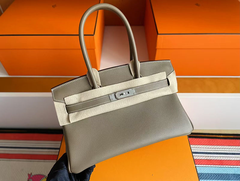 エルメス ショルダーバーキン HERMES バーキンショルダーライト 29 エトゥープ エバーカラー シルバー金具 2627742 エルメス 新作バッグ - 画像 (2)