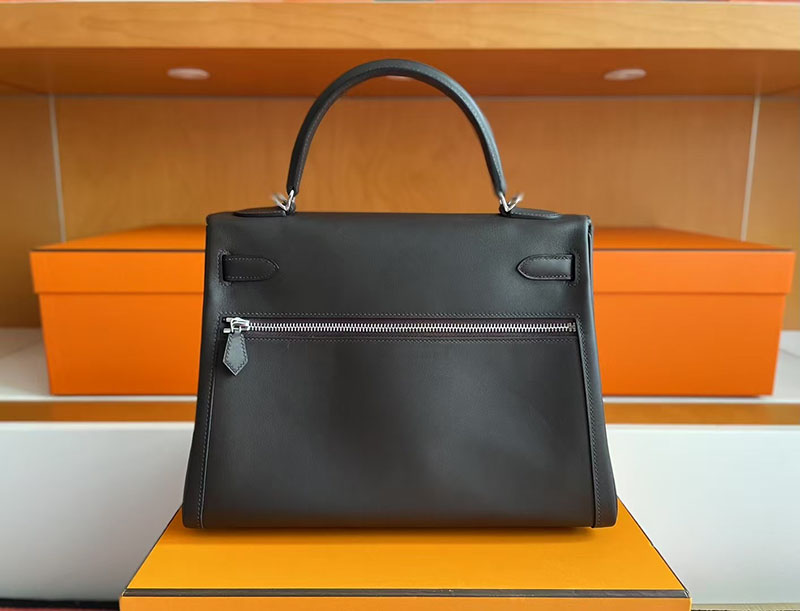 エルメス ケリーラキ HERMES ケリーラキ32/内縫 黒 ブラック スイフト シルバー金具 2627743 エルメス 新作バッグ - 画像 (7)