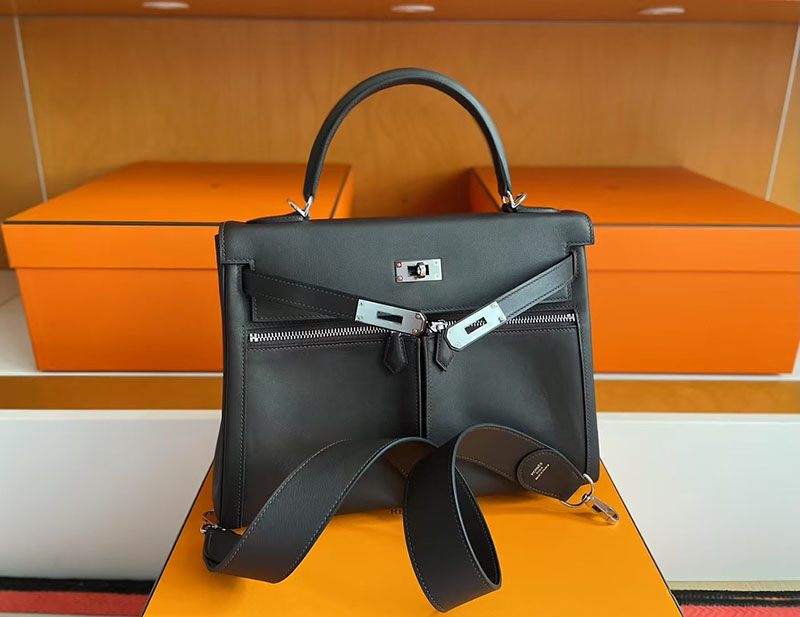 エルメス ケリーラキ HERMES ケリーラキ32/内縫 黒 ブラック スイフト シルバー金具 2627743 エルメス 新作バッグ - 画像 (5)