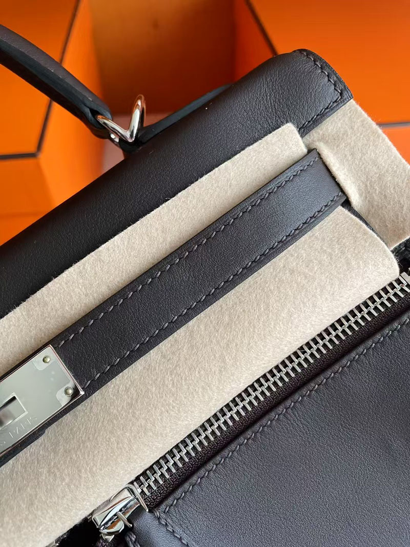 エルメス ケリーラキ HERMES ケリーラキ32/内縫 黒 ブラック スイフト シルバー金具 2627743 エルメス 新作バッグ - 画像 (2)