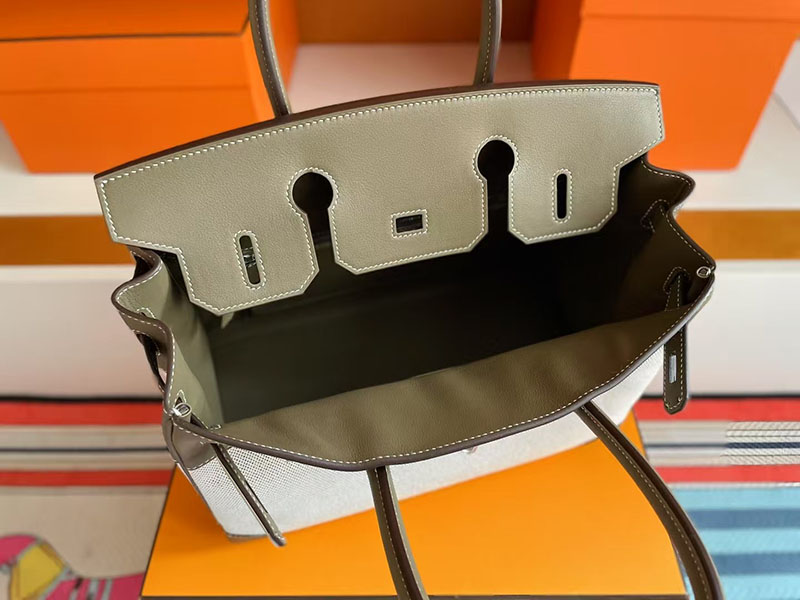 エルメス バーキン30 HERMES バーキン30 キャンバス エトゥープ スイフト/トワルアッシュ シルバー金具 2627746 エルメス 新作バッグ - 画像 (8)