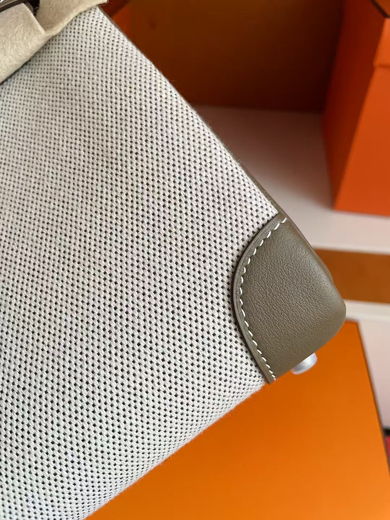 エルメス バーキン30 HERMES バーキン30 キャンバス エトゥープ スイフト/トワルアッシュ シルバー金具 2627746 エルメス 新作バッグ - 画像 (3)