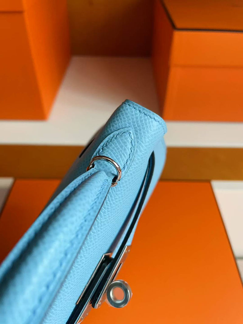 エルメス バッグ ミニケリー HERMES ケリーミニ2 外縫い セレステ ヴォーエプソン シルバー金具 2627755 エルメス 新作バッグ - 画像 (4)