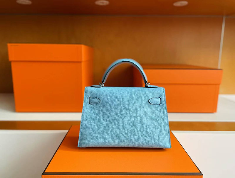 エルメス バッグ ミニケリー HERMES ケリーミニ2 外縫い セレステ ヴォーエプソン シルバー金具 2627755 エルメス 新作バッグ - 画像 (3)