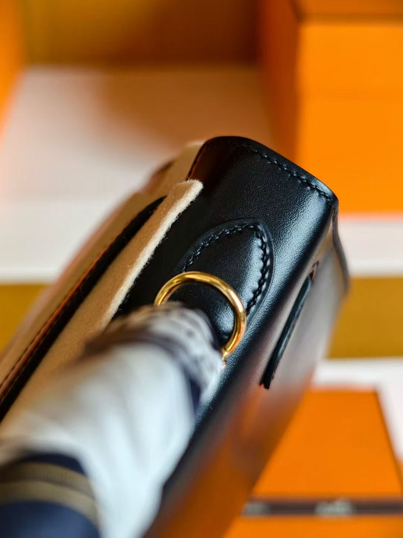 エルメス ボックス カーフ ケリー HERMES ケリー25 外縫い 黒 ブラック ボックスカーフ ゴールド金具 2627757 エルメス 新作バッグ - 画像 (4)