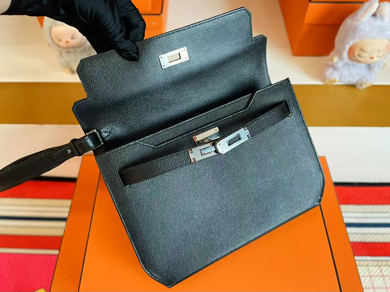 エルメス ケリーデペッシュ 25 HERMES ケリーデペッシュ25 黒 ブラック ヴォーエプソン シルバー金具 2627762 エルメス 新作バッグ - 画像 (6)
