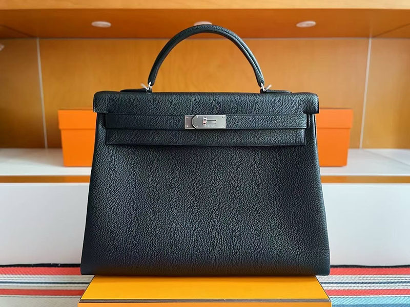 エルメス ケリー40 HERMES ケリー40 メンズ 黒 ブラック トゴ シルバー金具 2627769 エルメス 新作バッグ - 画像 (5)