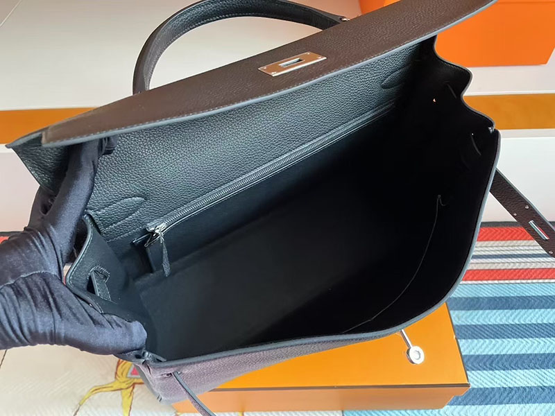 エルメス ケリー40 HERMES ケリー40 メンズ 黒 ブラック トゴ シルバー金具 2627769 エルメス 新作バッグ - 画像 (4)