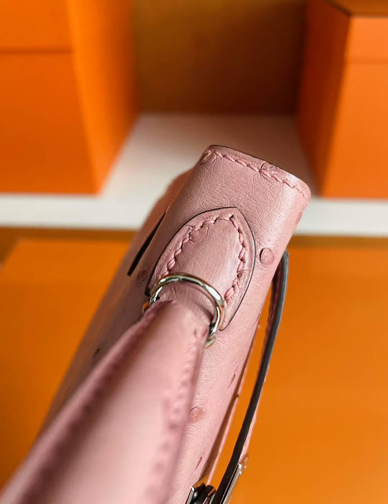 エルメス ミニケリー2 HERMES ケリーミニ2 外縫い テリキュート オーストリッチ シルバー金具 2627771 エルメス 新作バッグ - 画像 (7)