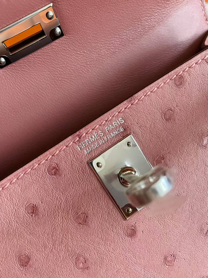 エルメス ミニケリー2 HERMES ケリーミニ2 外縫い テリキュート オーストリッチ シルバー金具 2627771 エルメス 新作バッグ - 画像 (3)