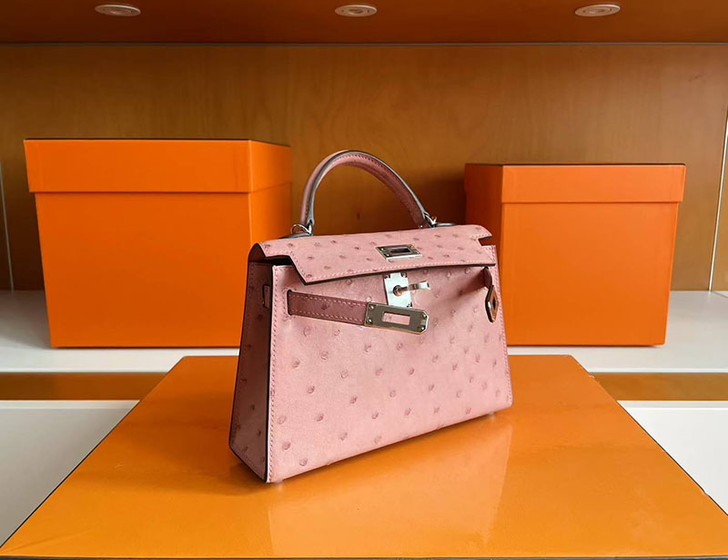 エルメス ミニケリー2 HERMES ケリーミニ2 外縫い テリキュート オーストリッチ シルバー金具 2627771 エルメス 新作バッグ - 画像 (2)