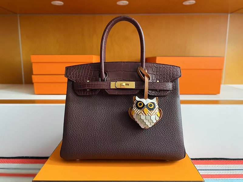 エルメス バーキンタッチ 25 HERMES バーキン25 タッチ ルージュセリエ トゴ/クロコダイル ゴールド金具 2627775 エルメス 新作バッグ - 画像 (6)