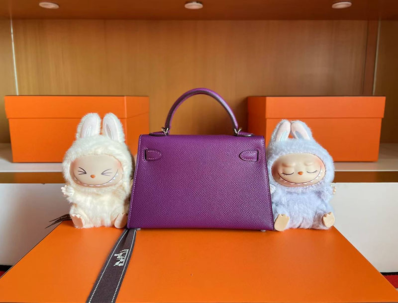 エルメス ミニケリー 定価 HERMES ケリーミニ2 外縫い ローズパープル ヴォーエプソン シルバー金具 2627782 エルメス 新作バッグ - 画像 (3)