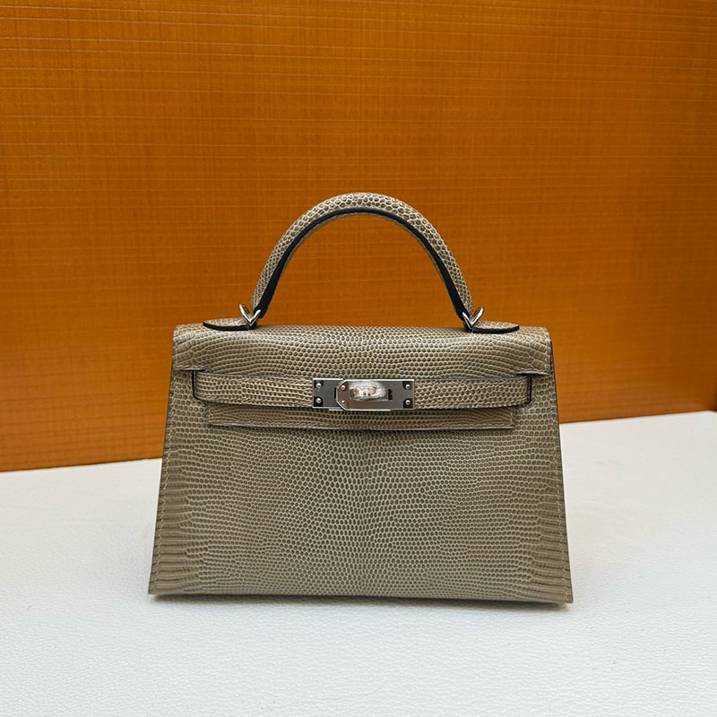 エルメス リザード HERMES ケリーミニ2 外縫い フィセル リザード シルバー金具 2627789 エルメス 新作バッグ - 画像 (9)