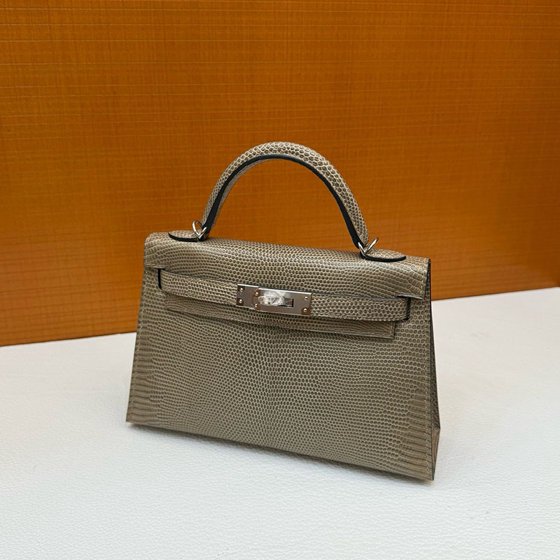 エルメス リザード HERMES ケリーミニ2 外縫い フィセル リザード シルバー金具 2627789 エルメス 新作バッグ - 画像 (7)