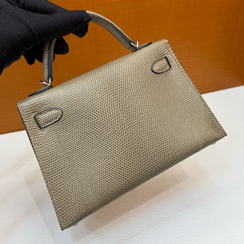 エルメス リザード HERMES ケリーミニ2 外縫い フィセル リザード シルバー金具 2627789 エルメス 新作バッグ - 画像 (6)