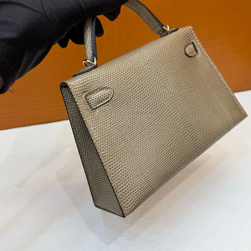 エルメス リザード HERMES ケリーミニ2 外縫い フィセル リザード シルバー金具 2627789 エルメス 新作バッグ - 画像 (3)