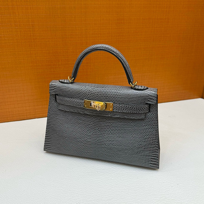 エルメス ミニケリー 定価 HERMES ケリーミニ2 外縫い グリスフォンセ リザード ゴールド金具 2627790 エルメス 新作バッグ - 画像 (2)