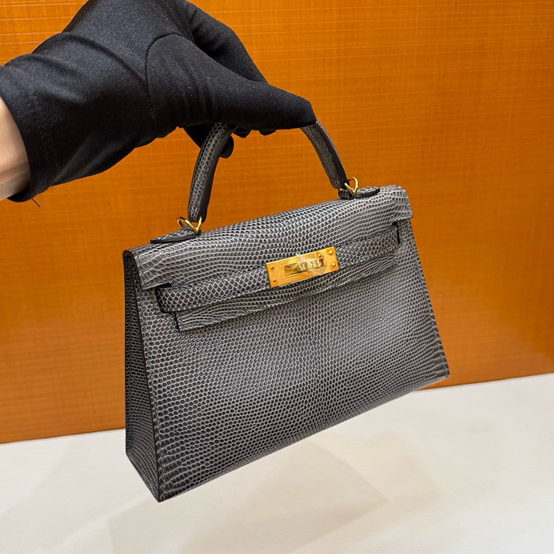 エルメス ミニケリー 定価 HERMES ケリーミニ2 外縫い グリスフォンセ リザード ゴールド金具 2627790 エルメス 新作バッグ - 画像 (9)