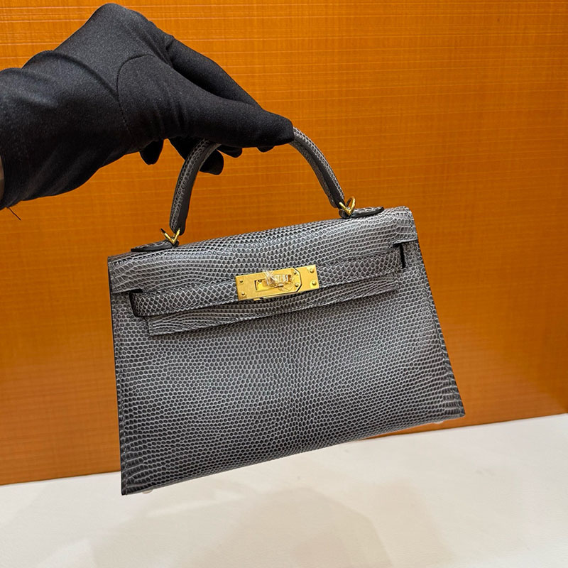 エルメス ミニケリー 定価 HERMES ケリーミニ2 外縫い グリスフォンセ リザード ゴールド金具 2627790 エルメス 新作バッグ - 画像 (8)