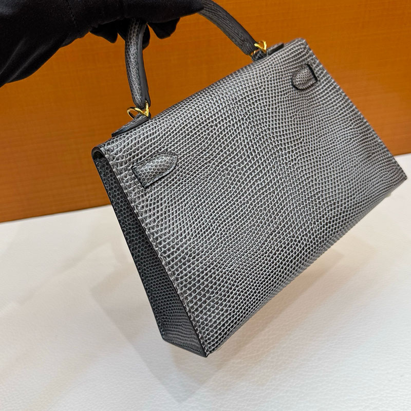 エルメス ミニケリー 定価 HERMES ケリーミニ2 外縫い グリスフォンセ リザード ゴールド金具 2627790 エルメス 新作バッグ - 画像 (6)