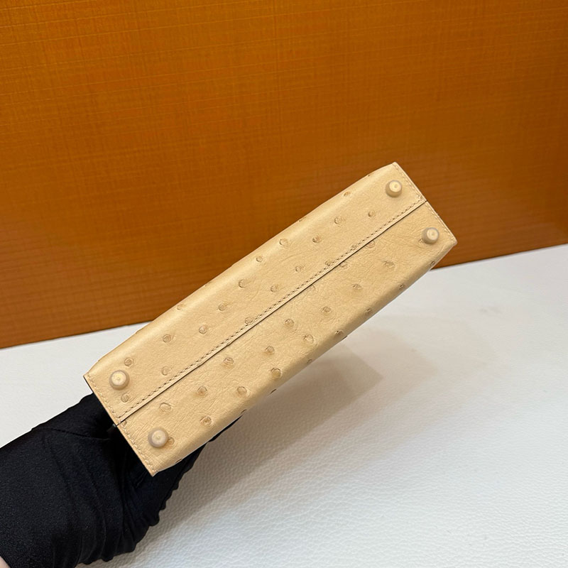 エルメス オーストリッチ バッグ HERMES ケリーミニ2 外縫い ムース オーストリッチ ゴールド金具 2627793 エルメス 新作バッグ - 画像 (6)