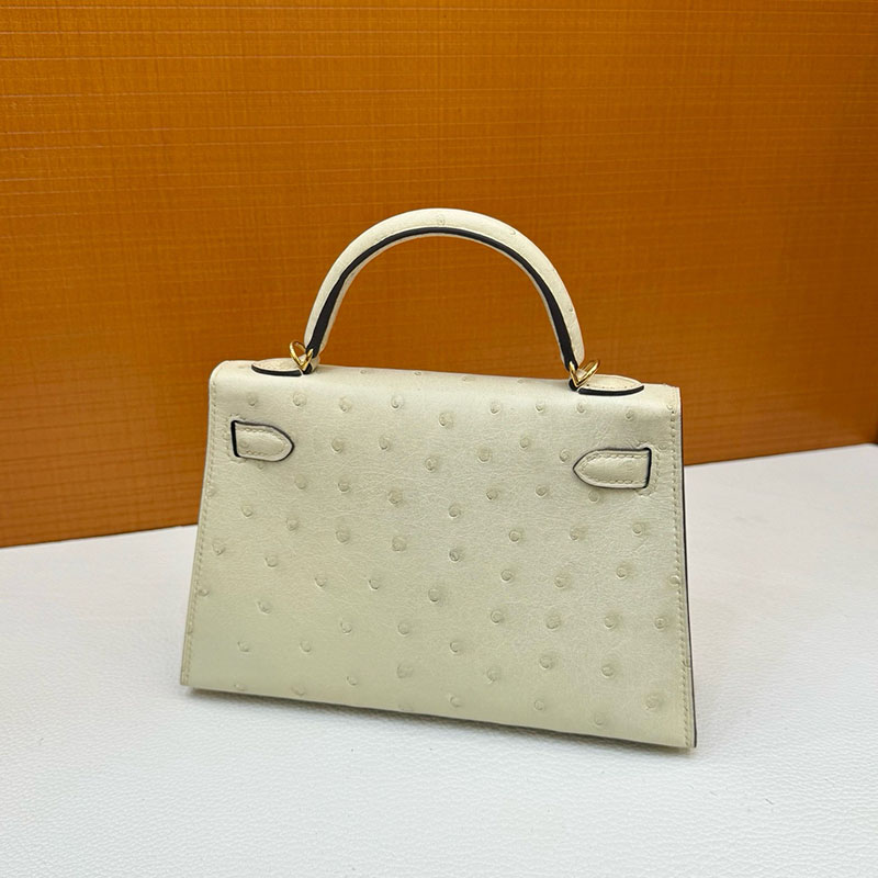 ミニケリー 値段 HERMES ケリーミニ2 外縫い パーシュマン オーストリッチ ゴールド金具 2627796 エルメス 新作バッグ - 画像 (10)