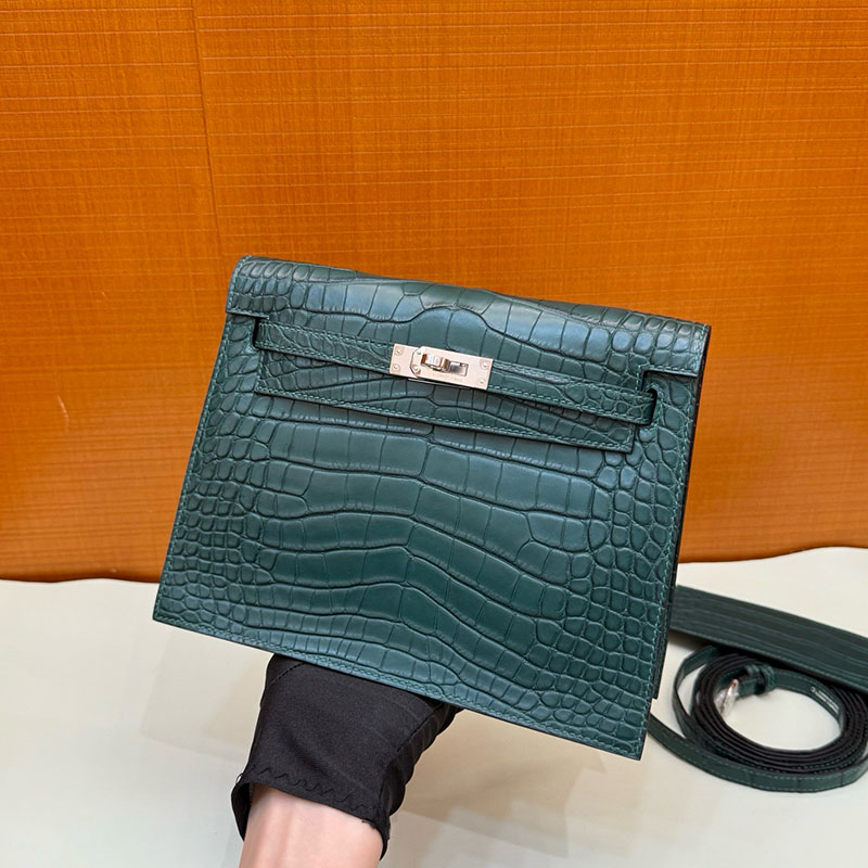 エルメス リュック 公式 HERMES ケリーダンス2 ヴェールシプレ クロコダイル シルバー金具 2627806 エルメス 新作バッグ - 画像 (10)