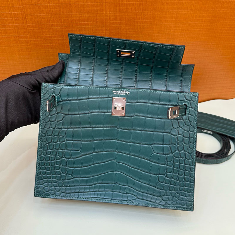 エルメス リュック 公式 HERMES ケリーダンス2 ヴェールシプレ クロコダイル シルバー金具 2627806 エルメス 新作バッグ - 画像 (6)