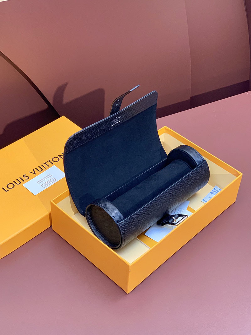 ルイヴィトン並行輸入品 LOUIS VUITTON エテュイ・3 モントル ブラック タイガレザー M32609 ウォッチケース 高級ブランド - 画像 (8)