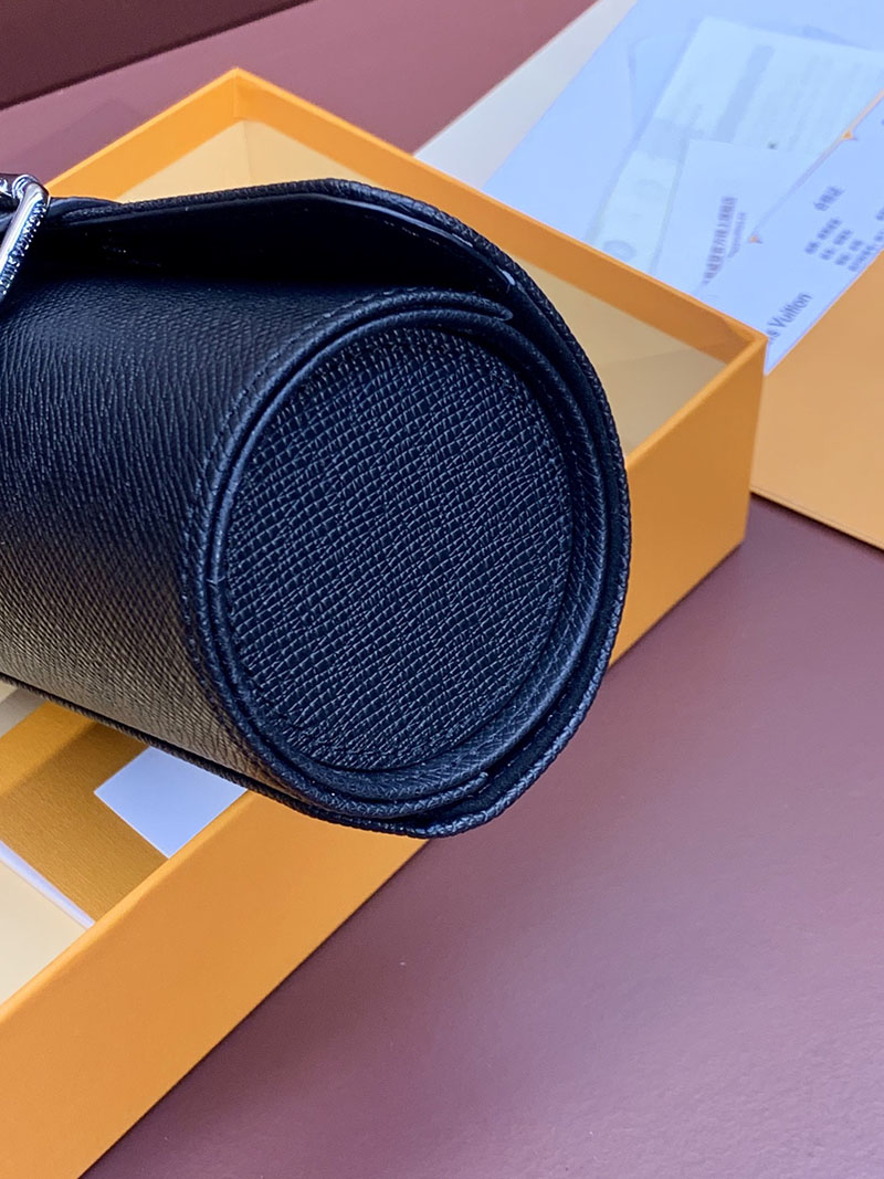 ルイヴィトン並行輸入品 LOUIS VUITTON エテュイ・3 モントル ブラック タイガレザー M32609 ウォッチケース 高級ブランド - 画像 (4)