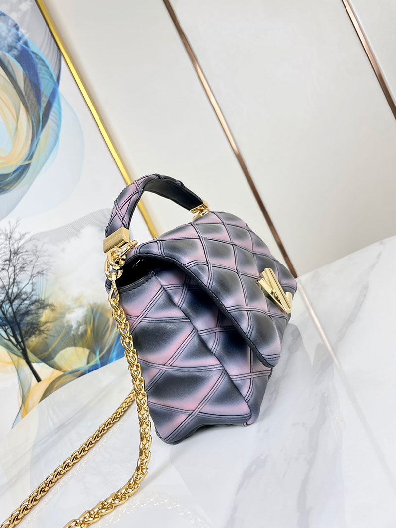 ルイヴィトン並行輸入品 LOUIS VUITTON GO-14 MM ショルダーバッグ ブラック ピンク ラムレザー M23569 ルイヴィトン バッグ 安い順 - 画像 (6)