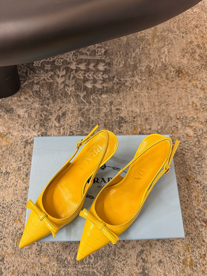 プラダ 靴 シューズ レディース 海外通販 PRADA パテントレザー スリングバックパンプス 2628202 プラダ パンプス アウトレット - 画像 (3)