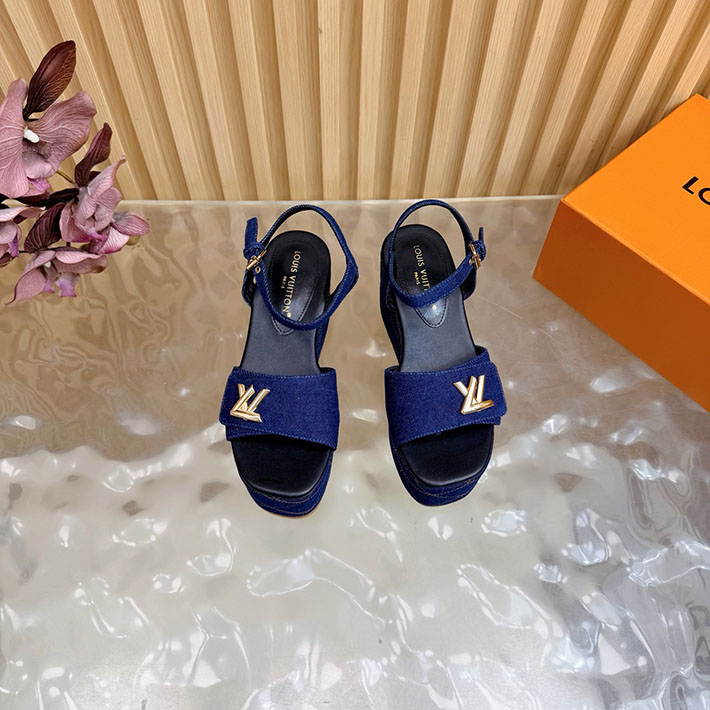 ルイヴィトン アウトレット店舗 靴 レディース LV シェイクライン デニム サンダル インディゴブルー 2628204 ルイヴィトン サンダル レディース - 画像 (9)