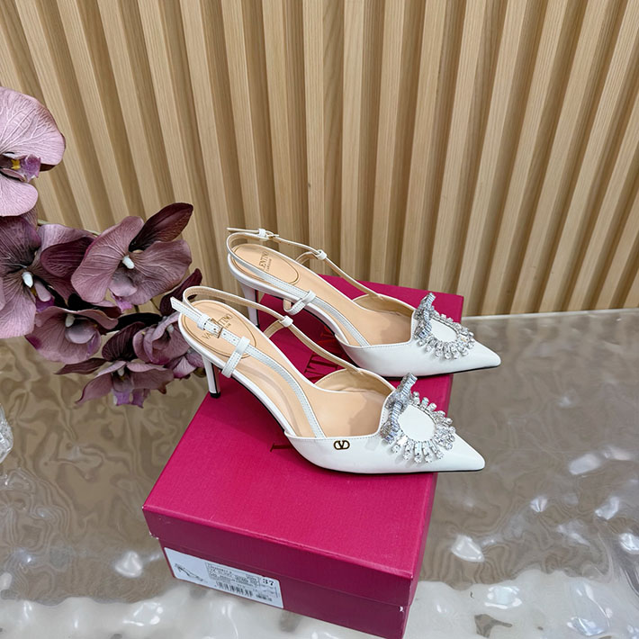 ヴァレンティノ 靴 シューズ レディース VALENTINO 80mm レザースクエアビジューパンプス 2628218 ヴァレンティノ パンプス 結婚式 - 画像 (7)