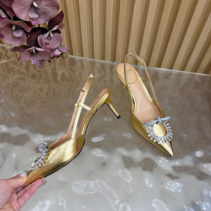 ヴァレンティノ 靴 シューズ レディース VALENTINO 65mm レザースクエアビジューパンプス 2628221 ヴァレンティノ 靴 レディース - 画像 (3)