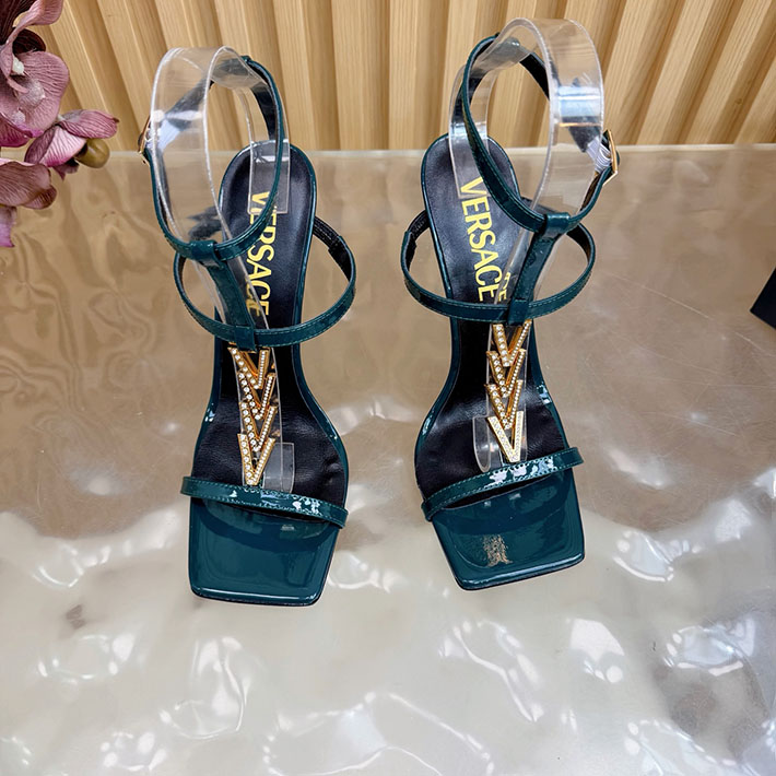 最高級ヴェルサーチェスーパーコピー VERSACE V2025 105mm チェーン サンダル カーフレザー 2628227 ヴェルサーチ 靴 アウトレット - 画像 (7)