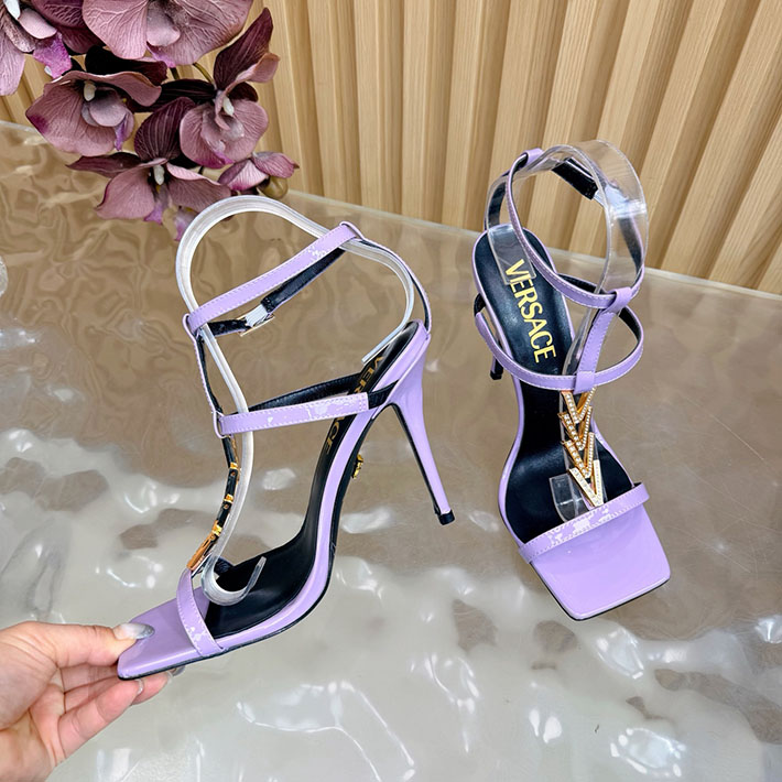 最高級ヴェルサーチェスーパーコピー VERSACE V2025 105mm チェーン サンダル カーフレザー 2628228 サンダル レディース 人気ブランド - 画像 (5)