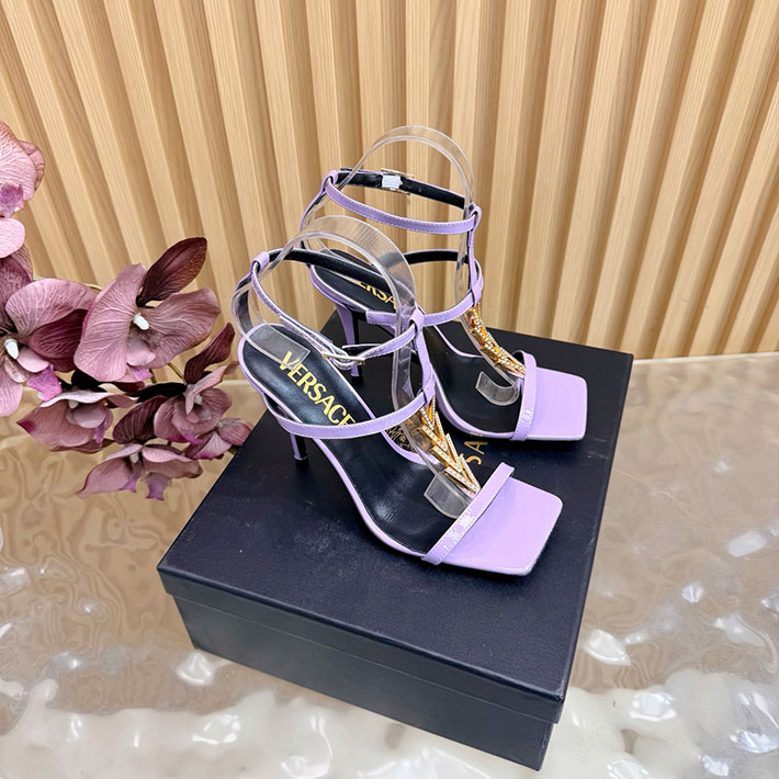 最高級ヴェルサーチェスーパーコピー VERSACE V2025 105mm チェーン サンダル カーフレザー 2628228 サンダル レディース 人気ブランド - 画像 (2)